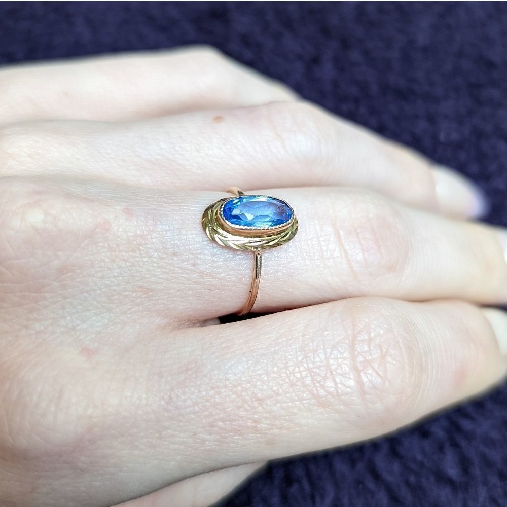 10k solid gold converted stickpin ring